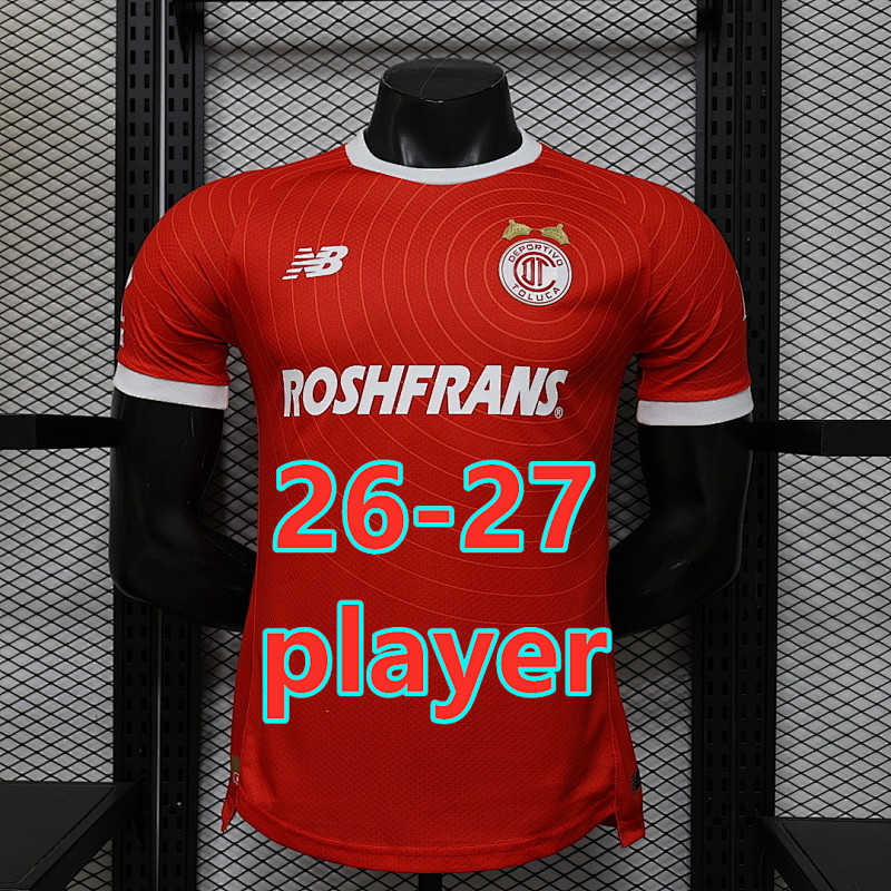 26-27 Toluca Home Player Jersey S-4XL