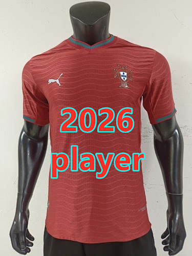 Portugal Home Player Version Jersey S-4XL