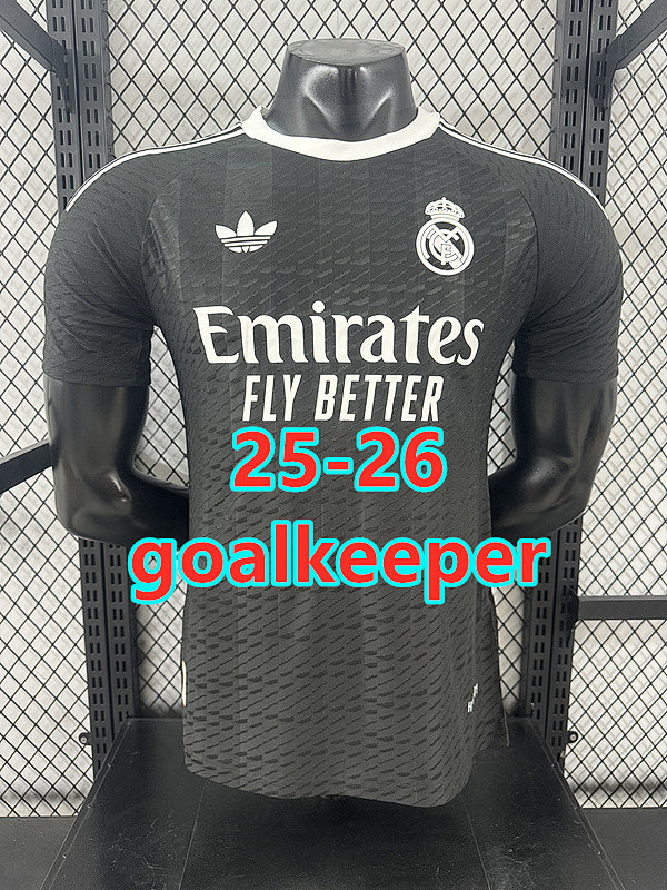 25-26 Real Madrid Goalkeeper Player Version Jersey S-2XL