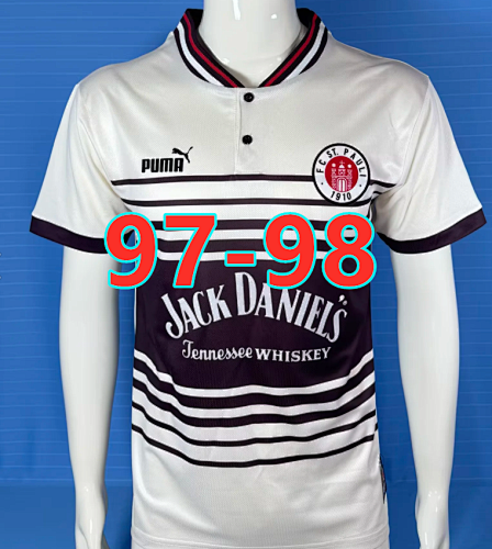 97-98 St. Pauli Home Retro Fans Version Jersey S-2XL