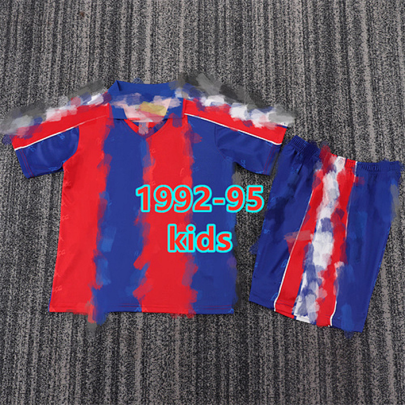 92-95 Barcelona Home Retro Kids Jersey+shorts Kit 16 -28