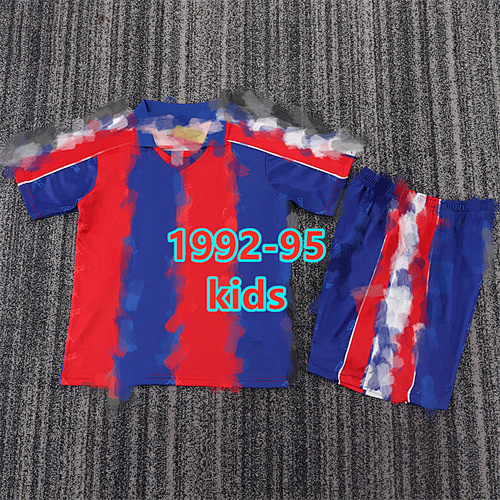 92-95 Barcelona Home Retro Kids Jersey+shorts Kit 16 -28