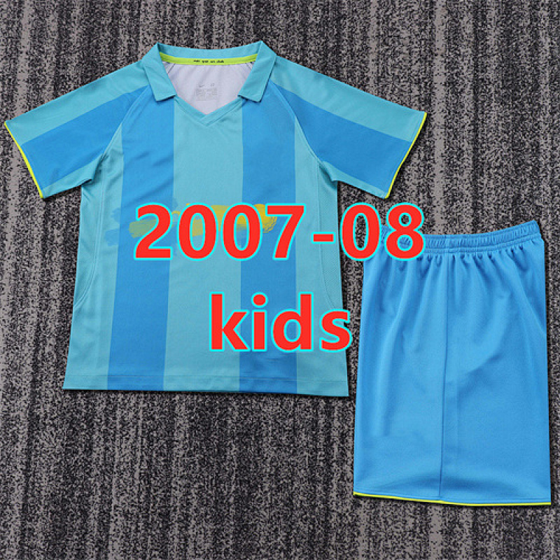 07-08 Barcelona Away Retro Kids Jersey+shorts Kit 16 -28
