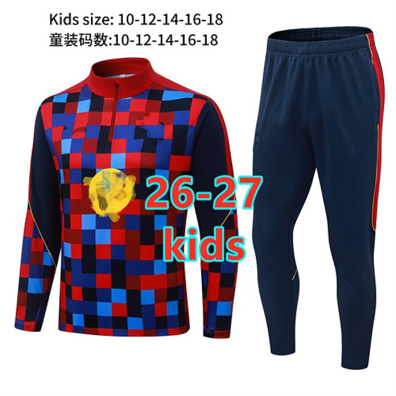 26-27 Barcelona Kids Long Sleeve Tracksuit 10 -18