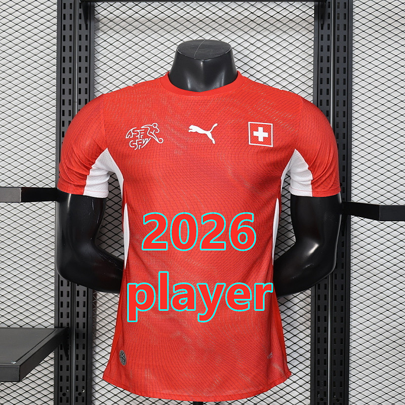 Switzerland Home Player 32 Teams Jersey S-4XL 32