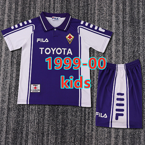 Fiorentina Home Retro Kids Jersey+shorts 16 -28