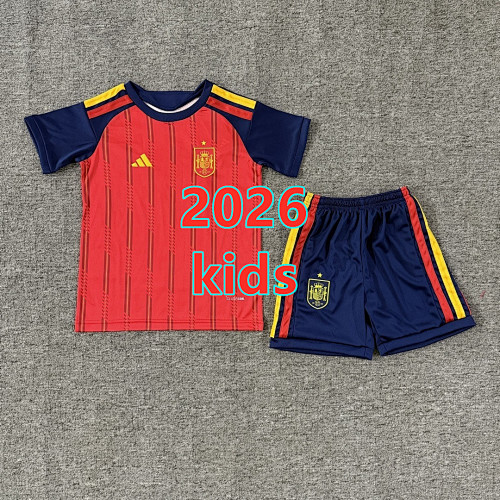 Spain Home Kids Jersey+shorts Kit 16 -28