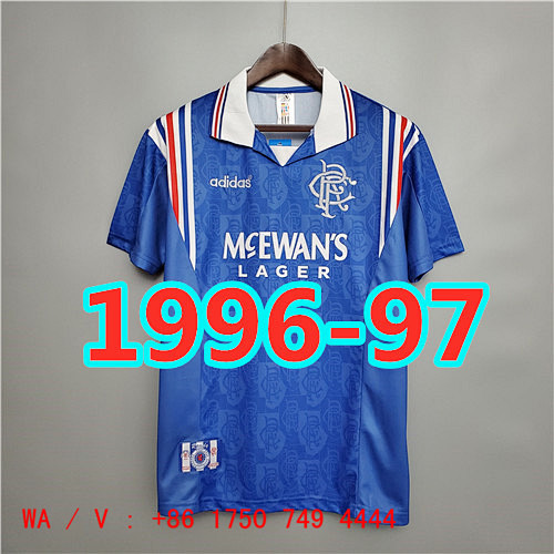 Rangers Retro 96-97 TopThai Quality Home Jersey S-2XL