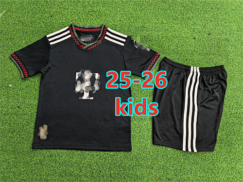 25-26 Bayern Third Kids Player Jersey+shorts Kit 16 -28