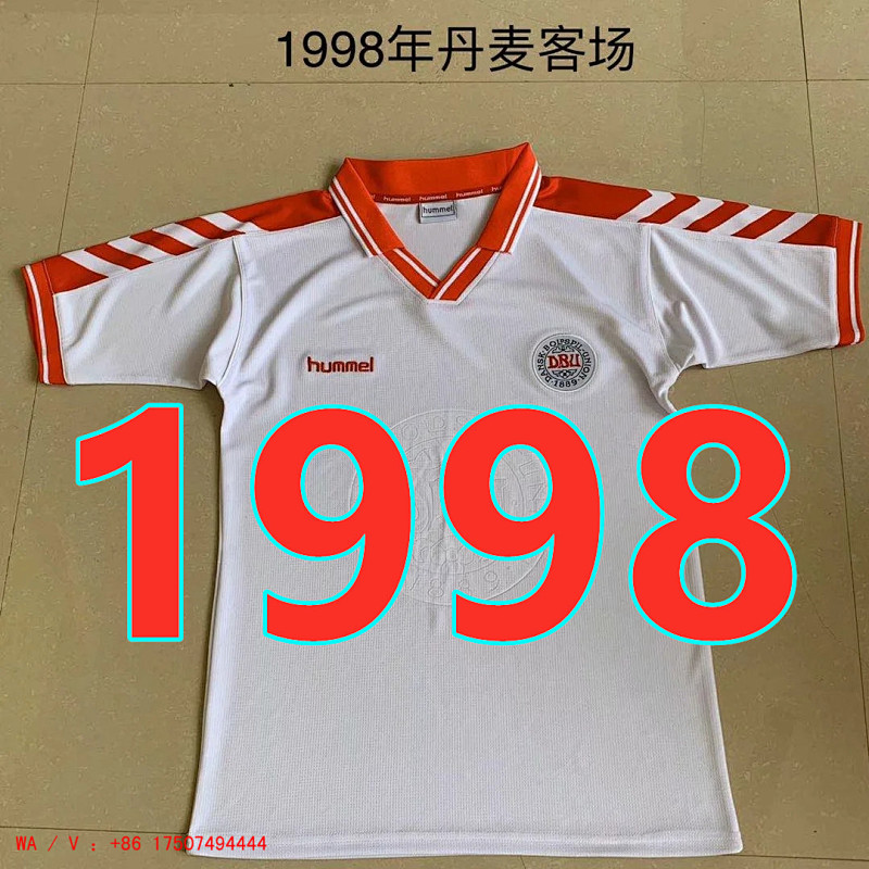 Denmark Retro TopThai Quality Away Jersey S-2XL