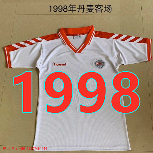 Denmark Retro TopThai Quality Away Jersey S-2XL