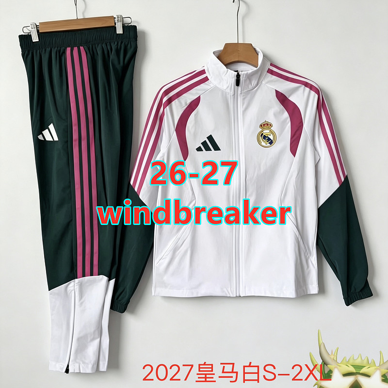 26-27 Real Madrid Windbreaker Kit S-2XL