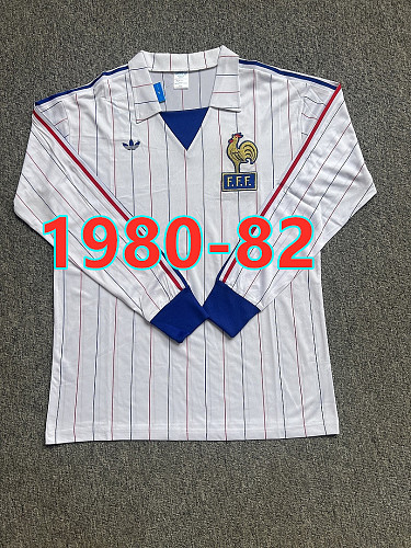 France Away Retro Long Sleeve Jersey S-2XL