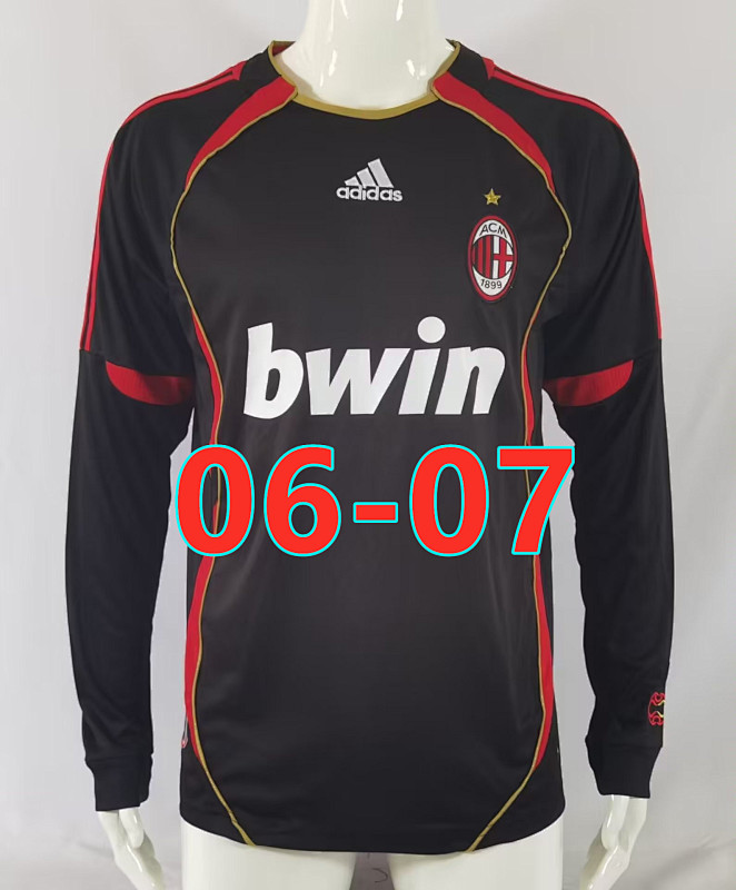 AC Milan Retro 06-07 Third Long Sleeve Jersey S-2XL AC