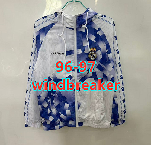 96-97 Real Madrid Retro Embroidery Windbreaker S-2XL