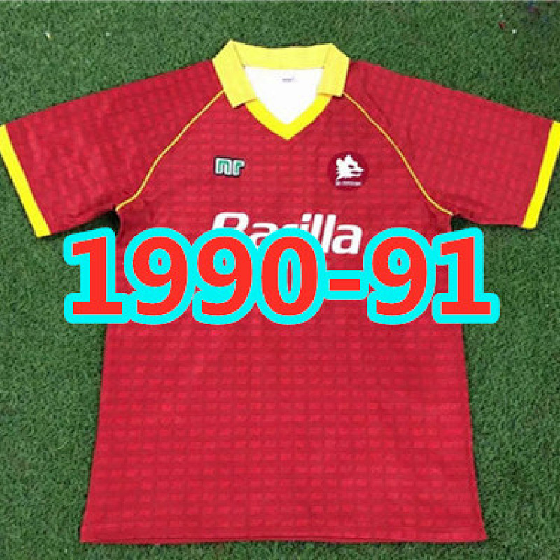 Roma Retro1990-91 TopThai Quality Home Jersey S-2XL