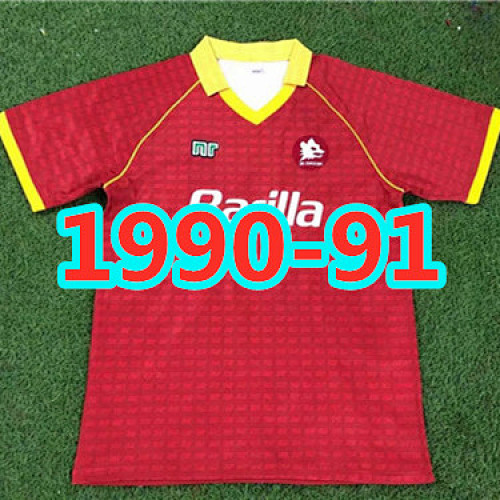 Roma Retro1990-91 TopThai Quality Home Jersey S-2XL