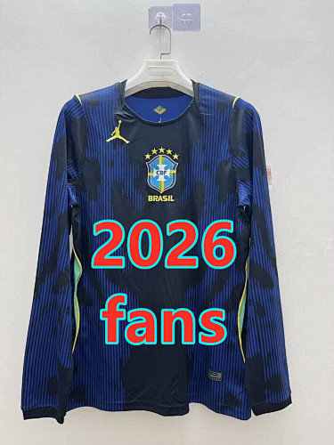 Brazil Away Fans Long Jersey S-4XL