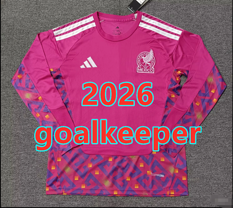 Mexico Goalkeeper Fans Version Long Sleeve Jersey S-4XL
