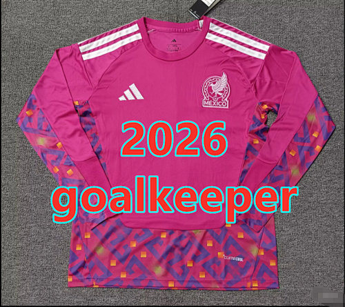 Mexico Goalkeeper Fans Version Long Sleeve Jersey S-4XL