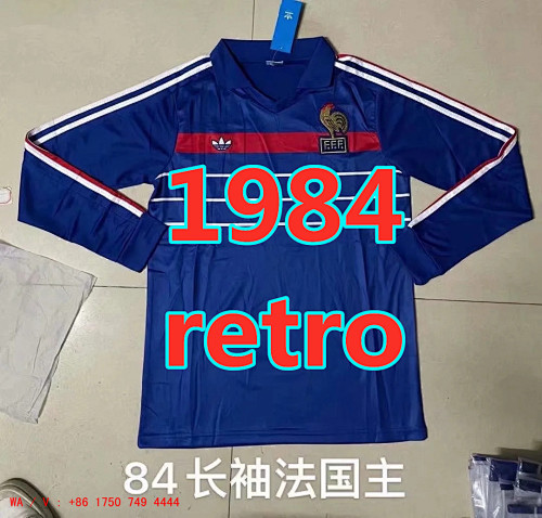 France Retro Long Sleeve Home Jersey S-2XL
