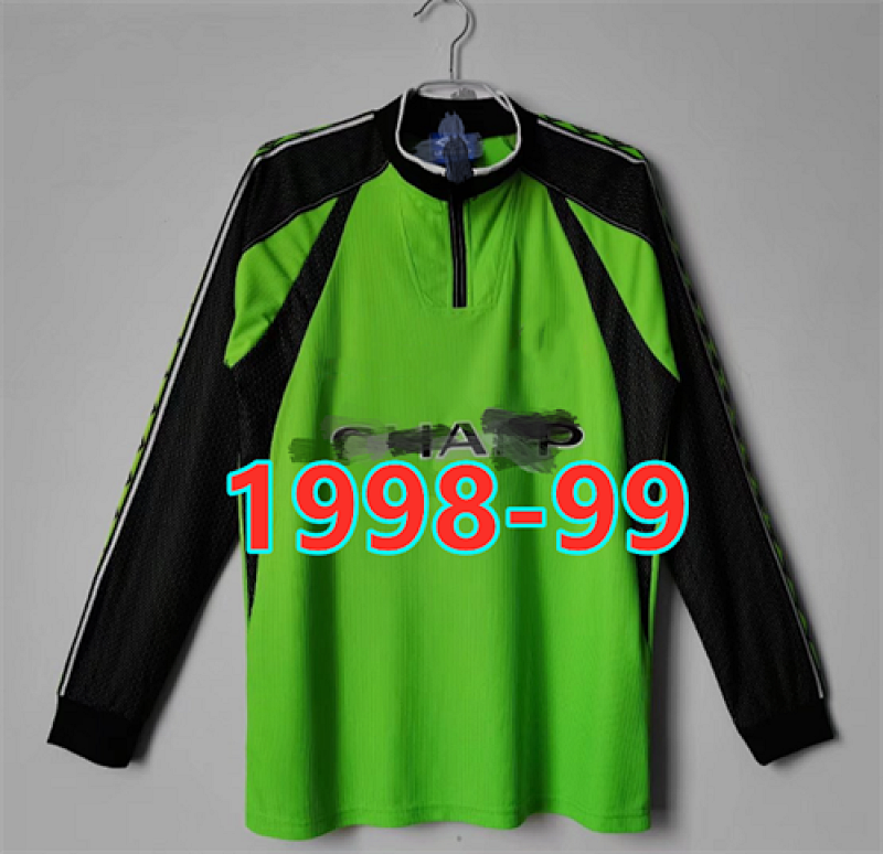 98-99 Manchester United Goalkeeper Retro Long Jersey S-2XL