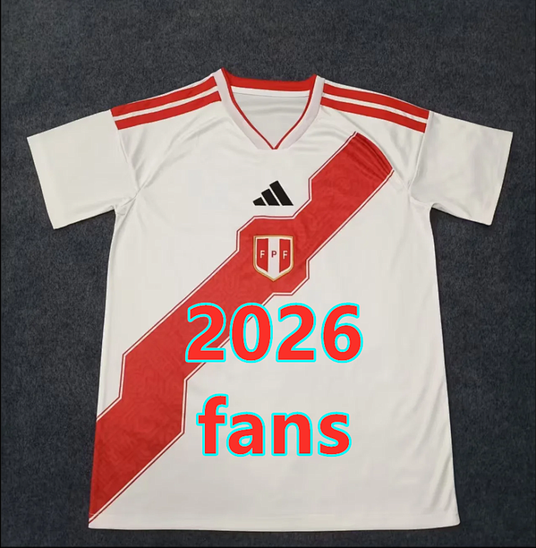 Peru Home Fans Version Jersey S-4XL