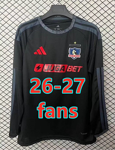 26-27 Colo-Colo Away Fans Long Sleeve Jersey S-4XL