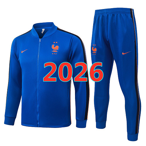 France Long Zipper Jacket S-2XL