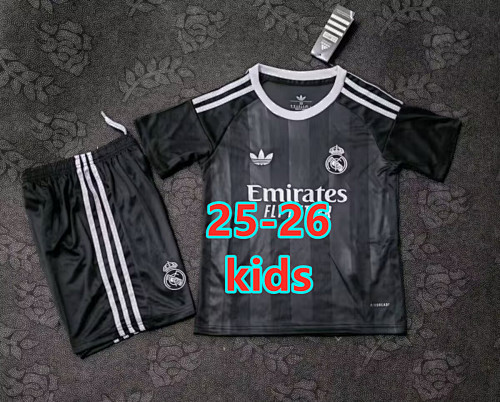 LA Liga & Ucl 25-26 Real Madrid Kids Goalkeeper Jersey 16 -28