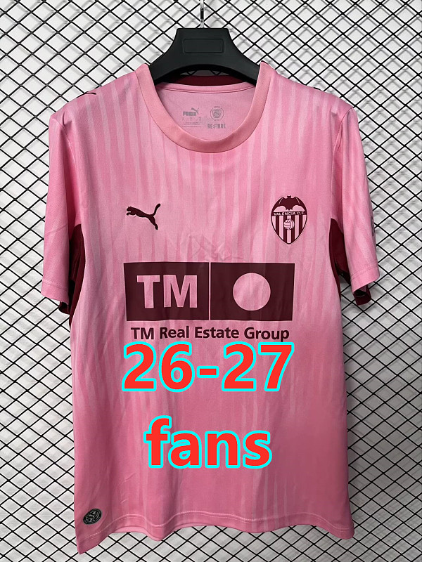 26-27 Valencia Third Fans Version Jersey S-4XL