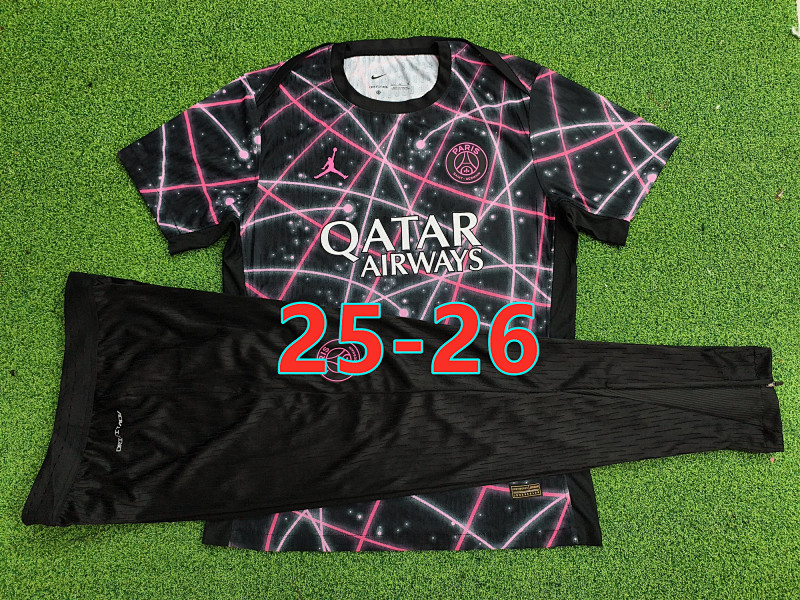 Balenciaga 25-26 Paris Psg Player Short Sleeve+pants Kit S-2XL