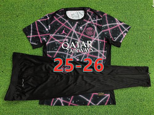 Balenciaga 25-26 Paris Psg Player Short Sleeve+pants Kit S-2XL