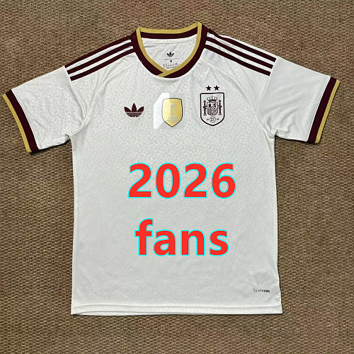 Spain Away Fans With 2 Stars Jersey S-4XL 2