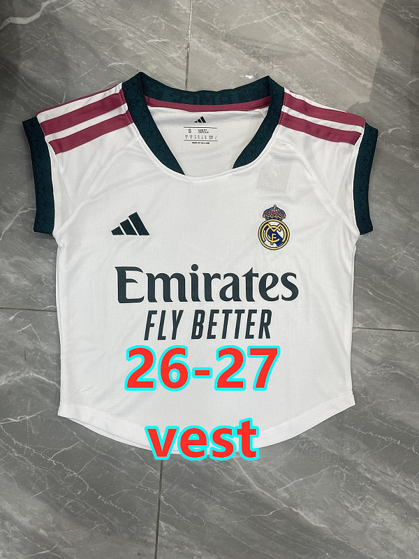 26-27 Real Madrid Home Women Vest Jersey S-2XL
