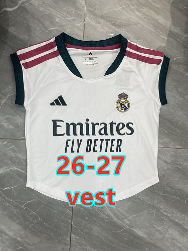 26-27 Real Madrid Home Women Vest Jersey S-2XL