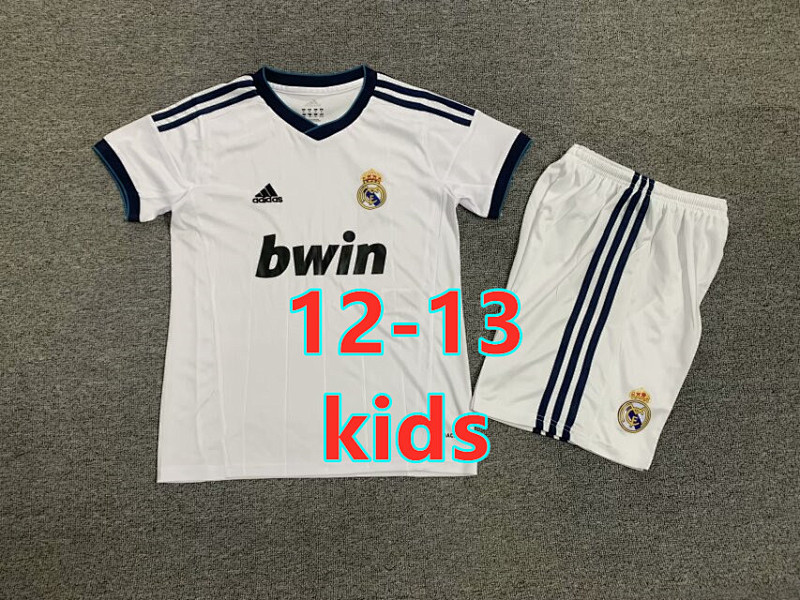 12-13 Real Madrid Kids Home Retro Jersey+shorts 16 -28