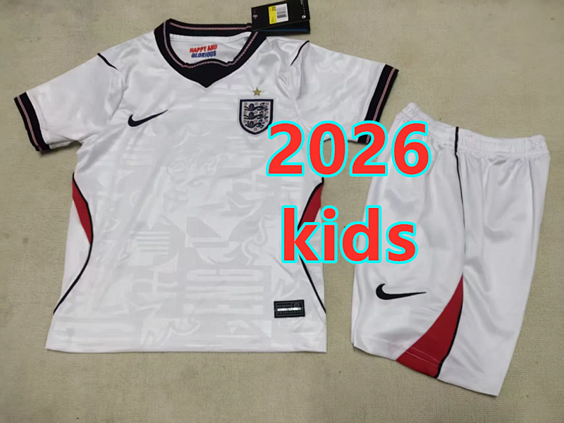 England Home Kids Jersey+shorts Kit 16 -28