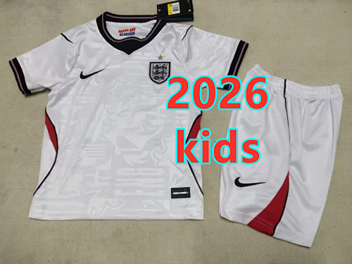 England Home Kids Jersey+shorts Kit 16 -28