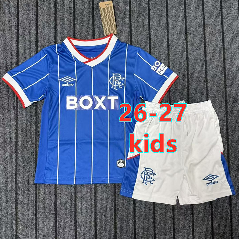 26-27 Rangers Home Kids Jersey+shorts Kit 16 -28