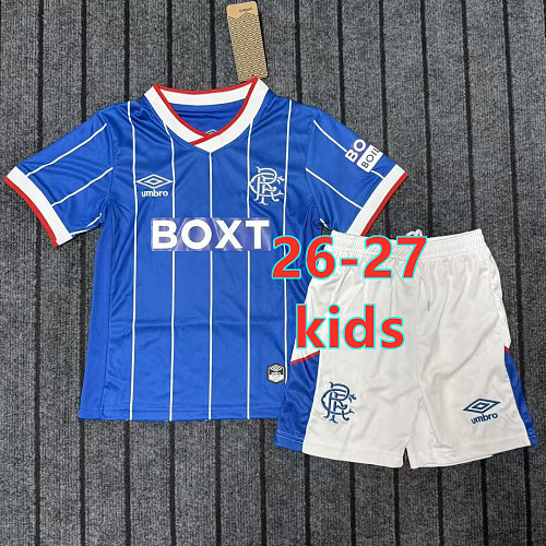 26-27 Rangers Home Kids Jersey+shorts Kit 16 -28