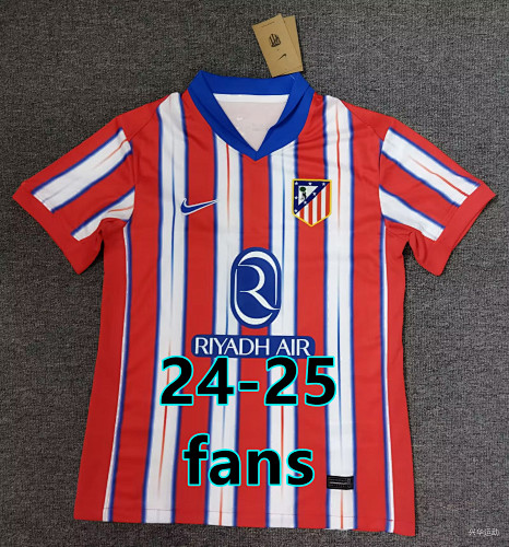 24-25 Atletico Madrid Home Fans Version Jersey S-4XL