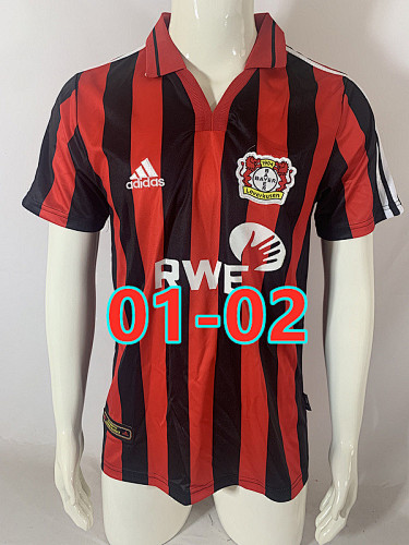 01-02 Leverkusen Home Retro Jersey S-2XL