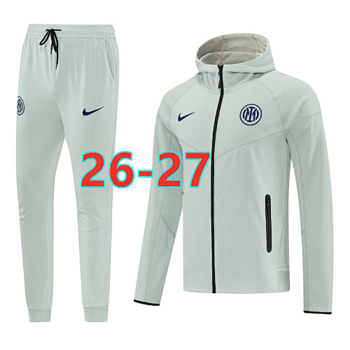 26-27 Inter Milan Long Zipper Hoodie Jacket S-2XL