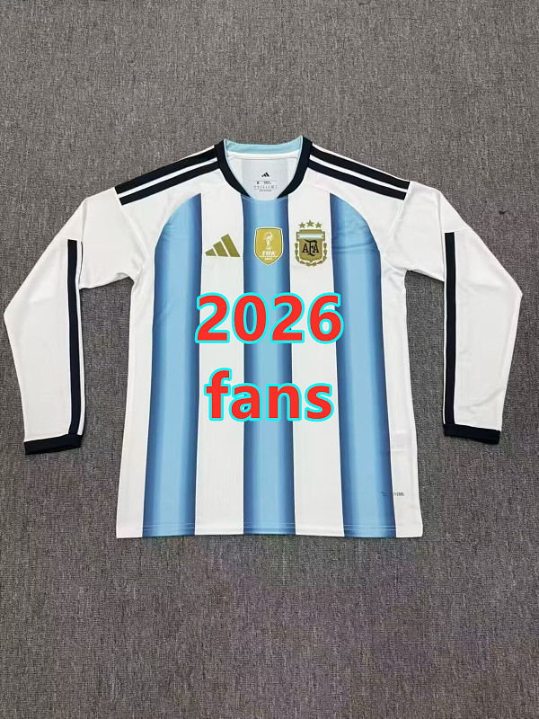 Argentina Home Fans 32 Teams Long Jersey S-4XL 32