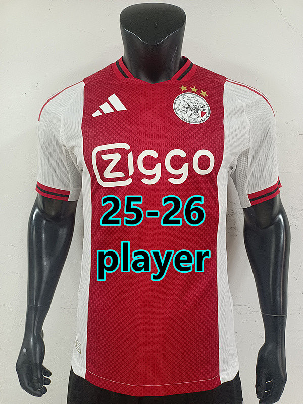 25-26 Ajax Home Player Version Jersey S-2XL