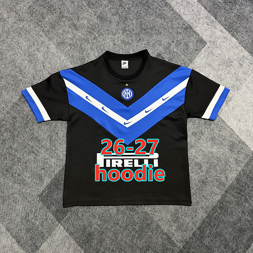 26-27 Inter Milan Extra Thick Short Sleeve Hoodie S-3XL