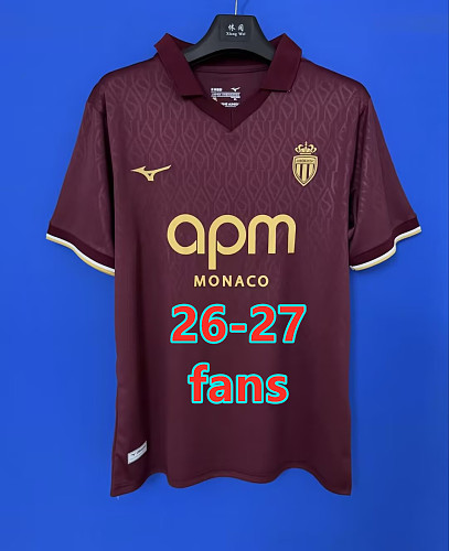 26-27 AS Monaco Away Fans Version Jersey S-4XL
