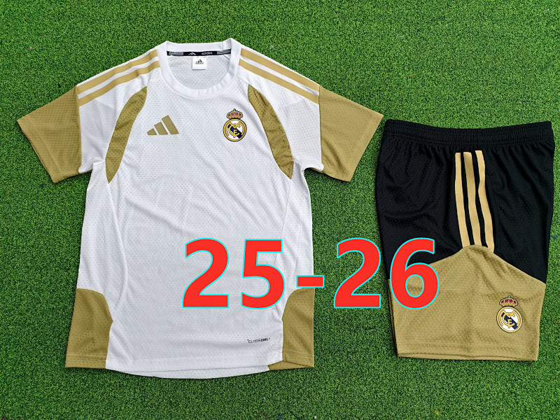 25-26 Real Madrid Training Player Short Sleeve Kit S-2XL