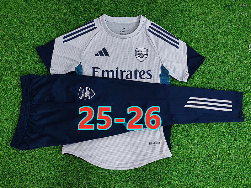 25-26 Arsenal Training Short Sleeve+pants Kit S-2XL